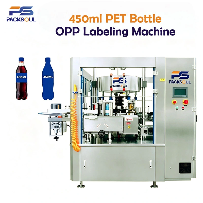 Máquina etiquetadora OPP de botellas de PET de 450 ml