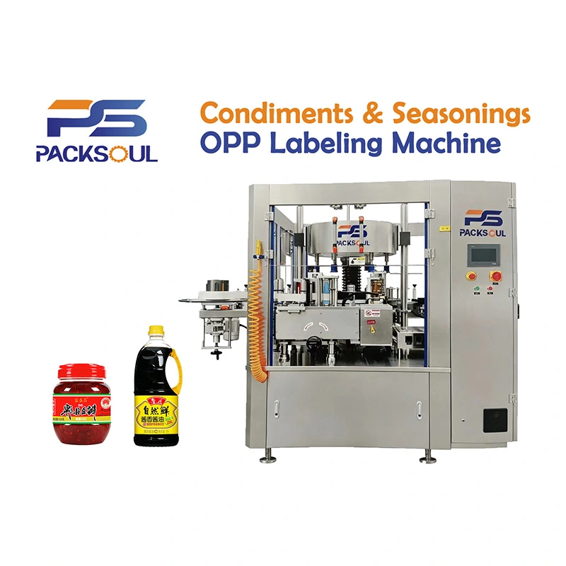 Máquina etiquetadora de condimentos y condimentos OPP