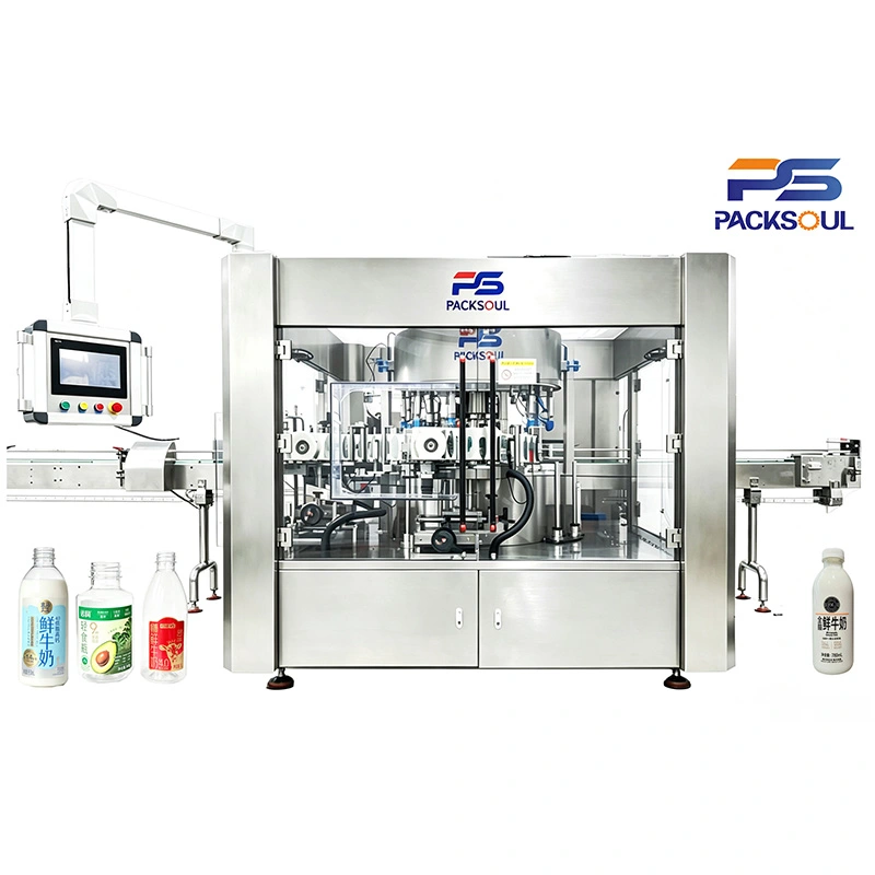Máquina etiquetadora autoadhesiva de botellas redondas